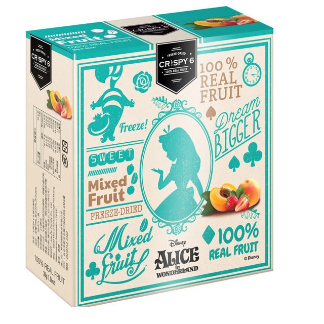 【旅行者六號 Crispy 6】Alice 愛麗絲限量版果乾5種口味任選 6盒(30/盒)